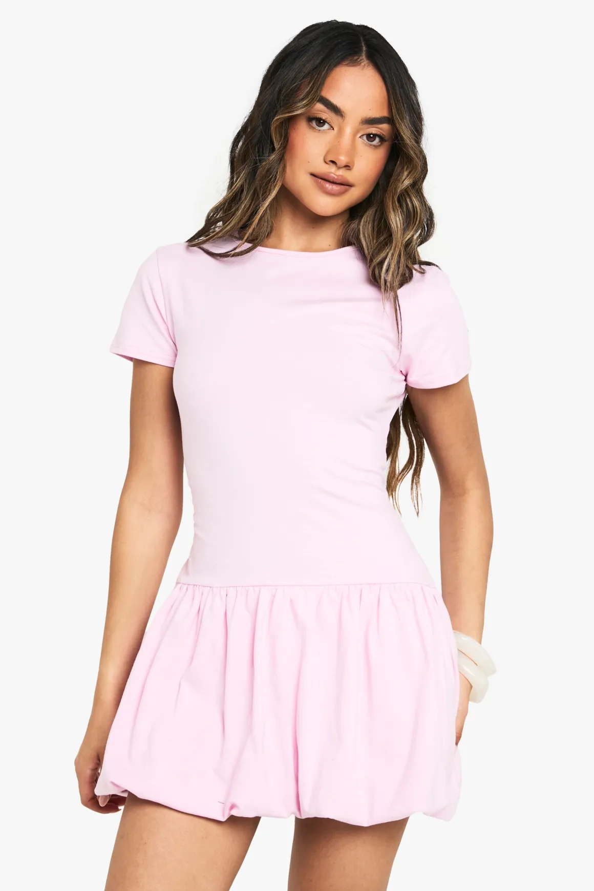 Robe T-shirt à ourlet en boule
