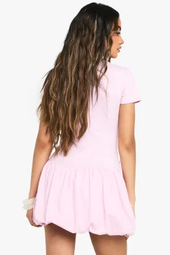 Robe T-shirt à ourlet en boule