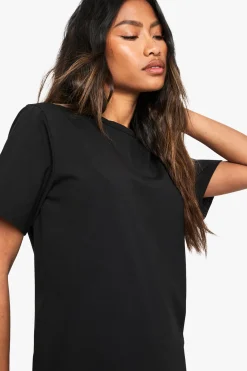 boohoo Robe T-shirt à ourlet frangé et effet smock<Femme Robes T-Shirt|Robes