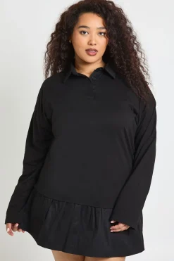 boohoo Robe T-Shirt à Ourlet Volants Plus<Femme Robes À Manches Longues|Robes