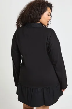boohoo Robe T-Shirt à Ourlet Volants Plus<Femme Robes À Manches Longues|Robes