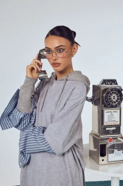 Robe T-shirt Oversize En Coton À Manches Rayées