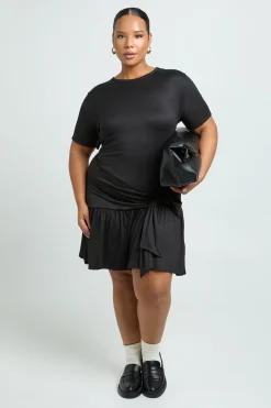 boohoo Robe T-shirt Plus à ourlet tombant<Femme Robes Courtes|Robes