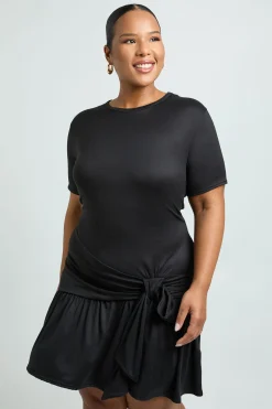 boohoo Robe T-shirt Plus à ourlet tombant<Femme Robes Courtes|Robes