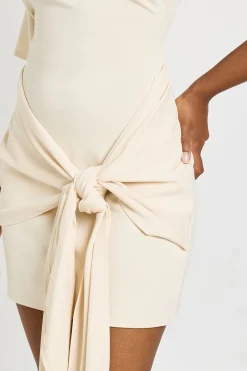 Robe T-shirt Premium En Jersey À Nœud Frontal