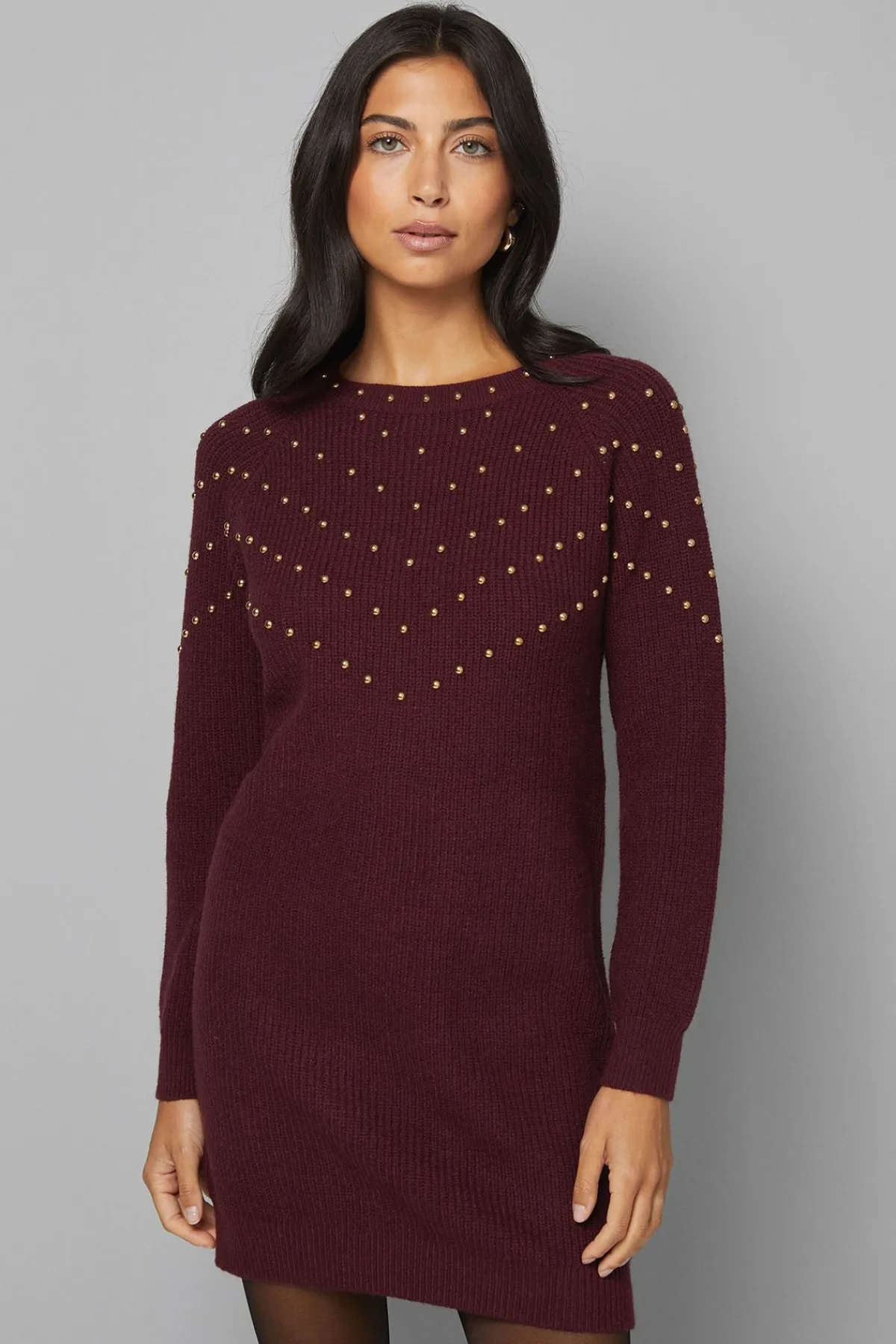 Wallis Robe Tunique Tricotée à Clous de Noël<Femme Pulls Et Gilets|Toutes Les Mailles