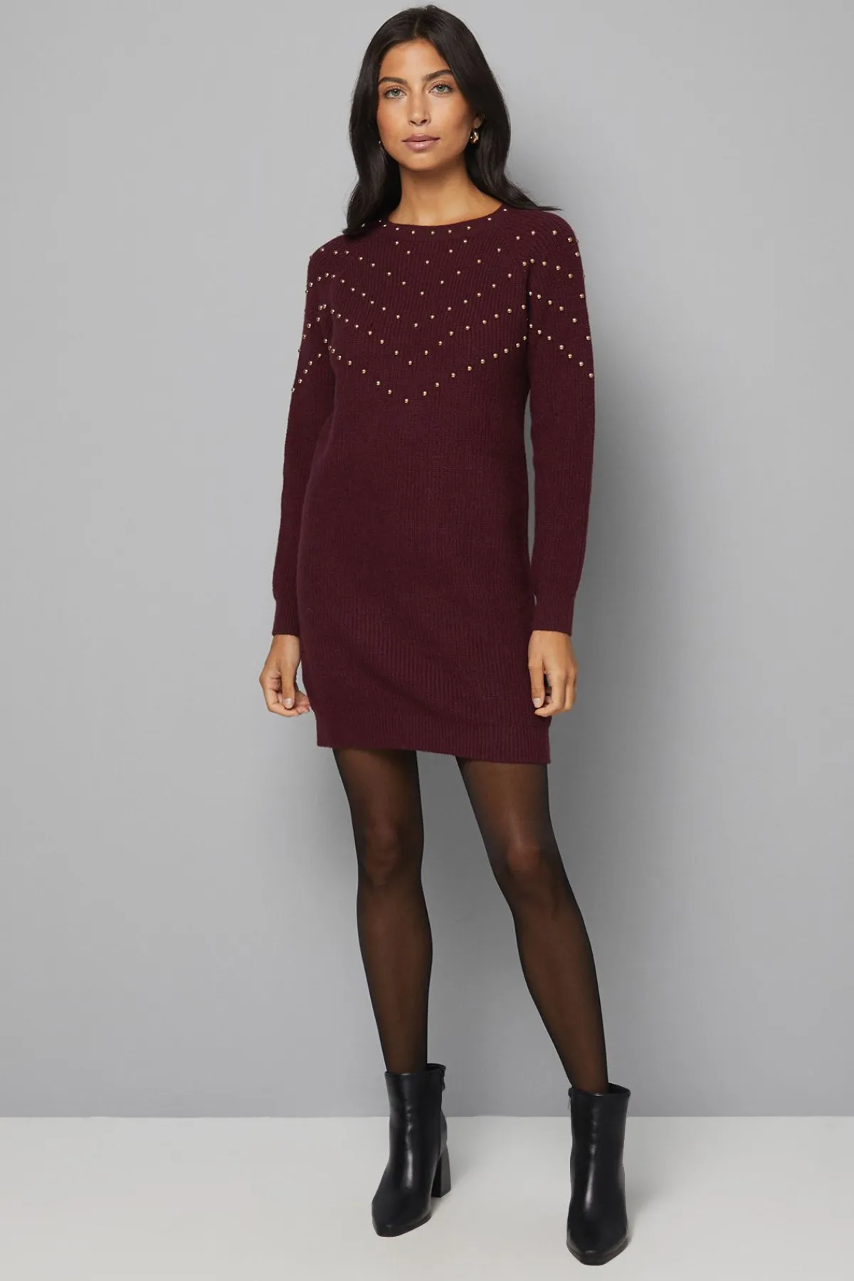 Wallis Robe Tunique Tricotée à Clous de Noël<Femme Pulls Et Gilets|Toutes Les Mailles