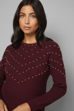 Wallis Robe Tunique Tricotée à Clous de Noël<Femme Pulls Et Gilets|Toutes Les Mailles