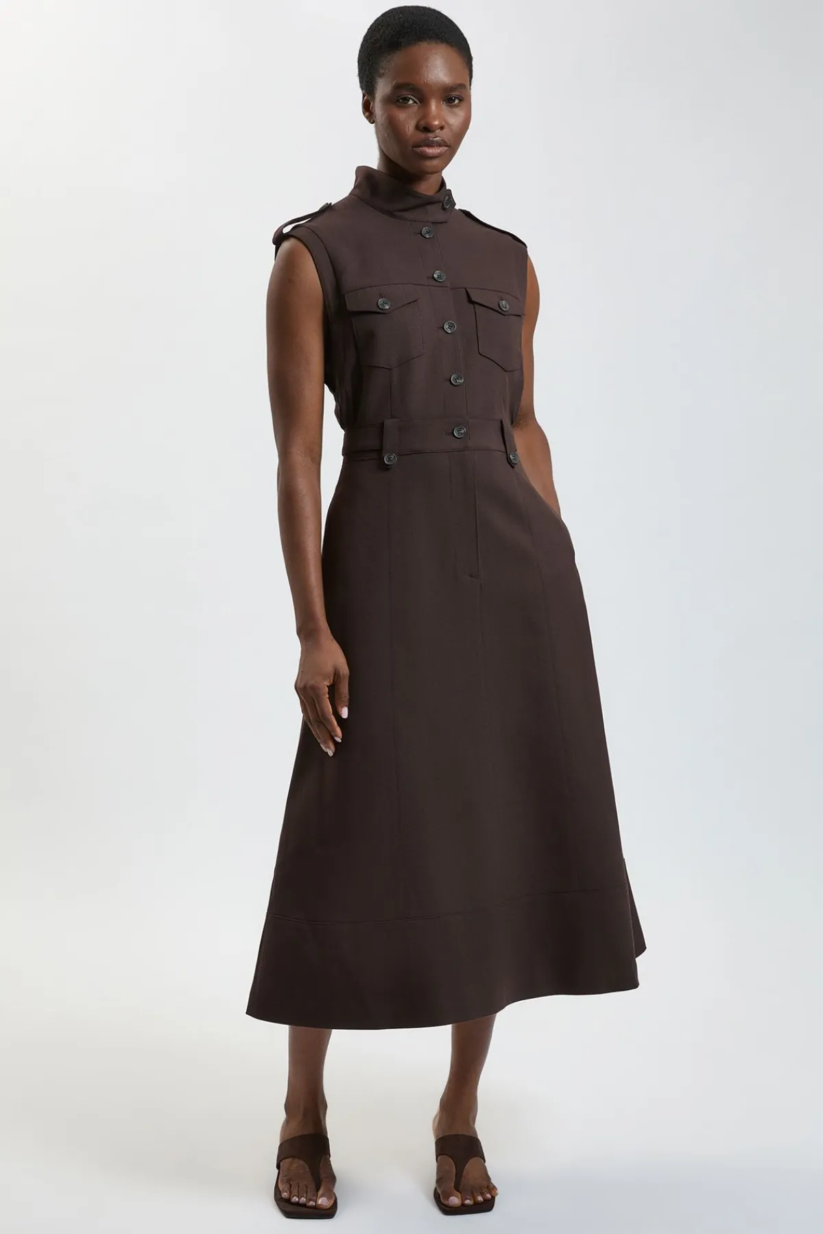 KarenMillen Robe Utilitaire Texturée Chevrons Petite<Femme Toutes Les Robes|Robes D’Automne