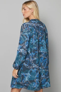 Robe Évasée Boutonnée Imprimé Animal Petite