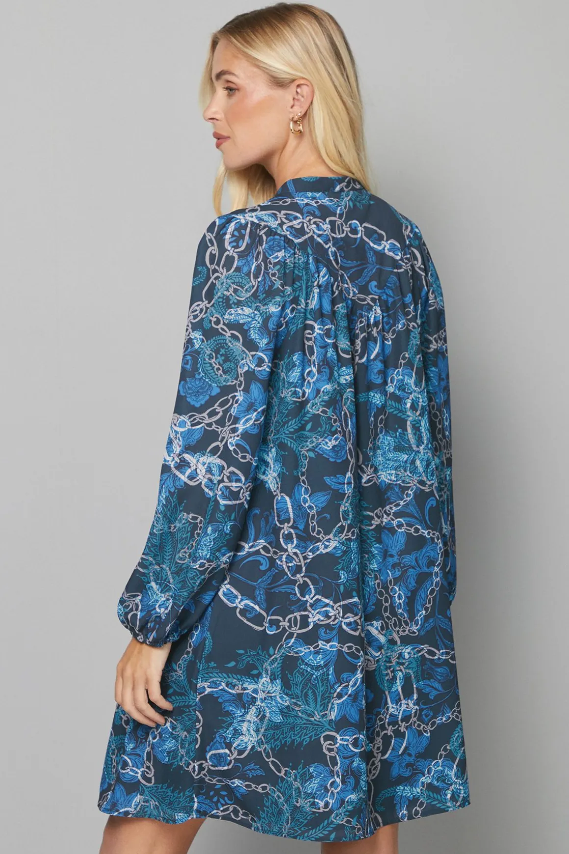Robe Évasée Boutonnée Imprimé Animal Petite