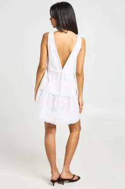 Robe Évasée À Détails De Dentelle