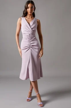 Robe Vee Froncée