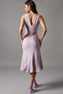 Robe Vee Froncée