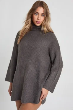 Roll Neck Tunic Jumper Dress