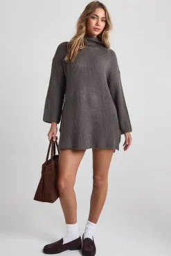 Roll Neck Tunic Jumper Dress