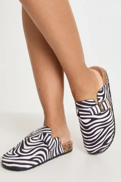 boohoo Sabots En Synthétique Imprimé Avec Détail Boucle< Zebra Print|Chaussures Plates