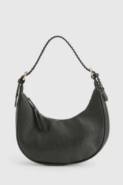 Sac à Bandoulière Aspect Cuir Western à Pompons