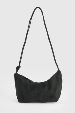 Sac bandoulière basique en synthétique suédé