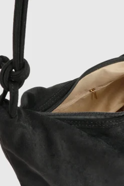 Sac bandoulière basique en synthétique suédé