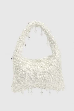 Sac À Bandoulière De Mariée Edie Avec Détails De Perles Et Forme Structurée