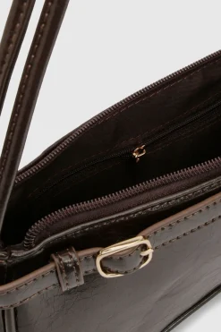 Sac à bandoulière à double lanières avec détails de boucle