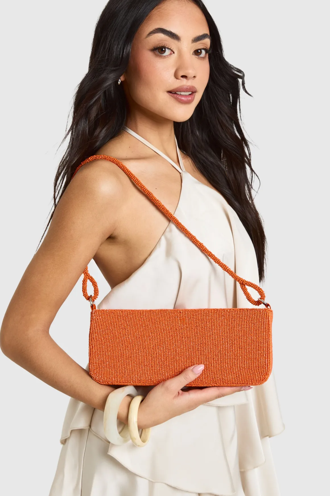 Sac À Bandoulière À Détails Perlés
