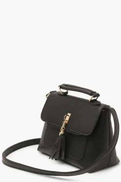 boohoo Sac bandoulière en synthétique à finition lisse et détails de pampilles< Sacs À Bandoulière|Sacs Bandoulière