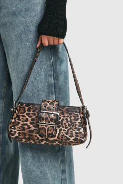 Sac à bandoulière léopard avec détail de boucle