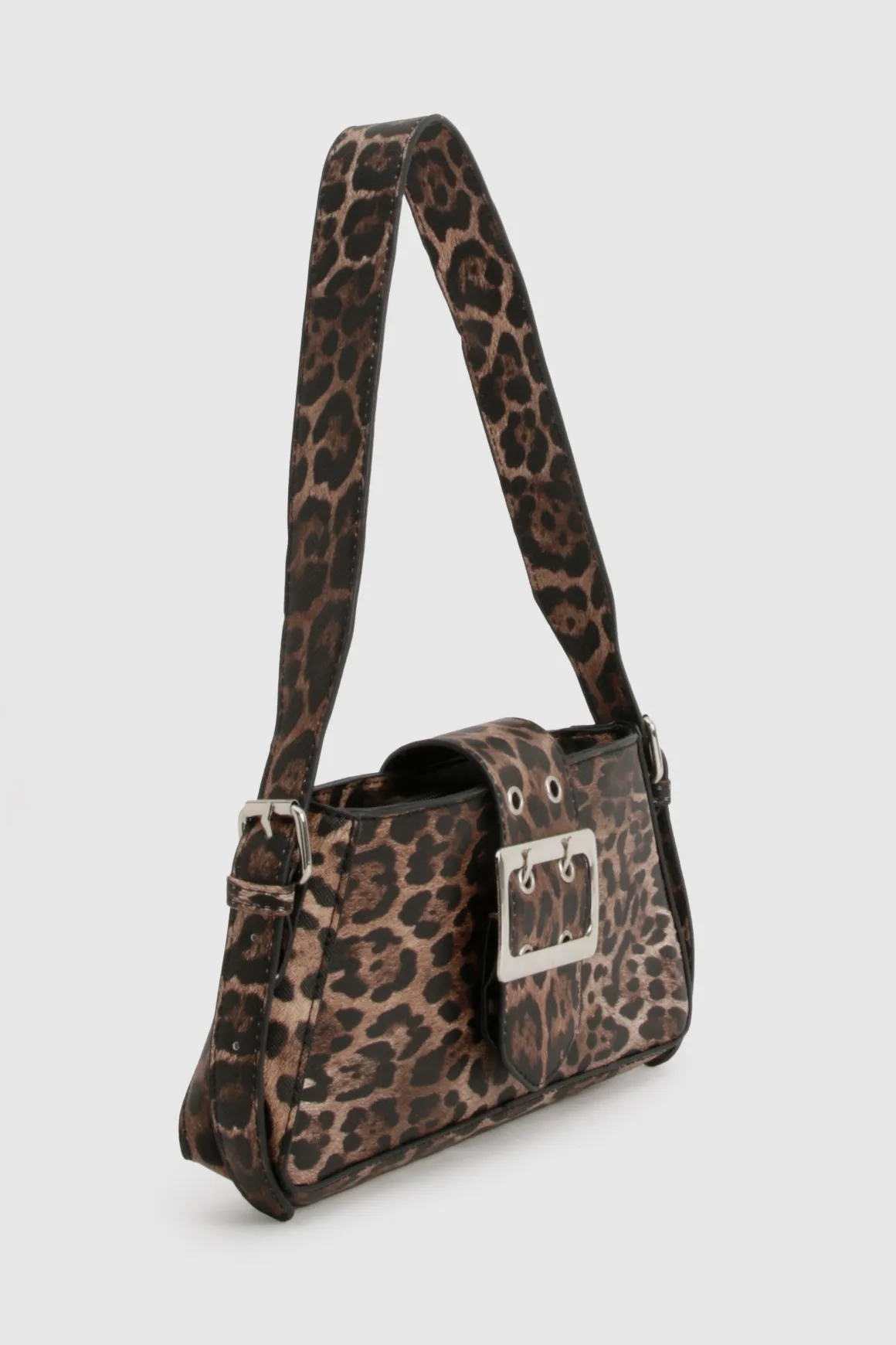 Sac à bandoulière léopard avec détail de boucle