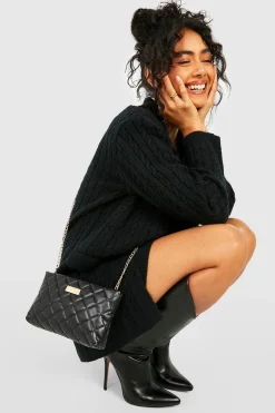 boohoo Sac Bandoulière Matelassé Oversize Basique<Femme Sacs À Bandoulière|Sacs Bandoulière