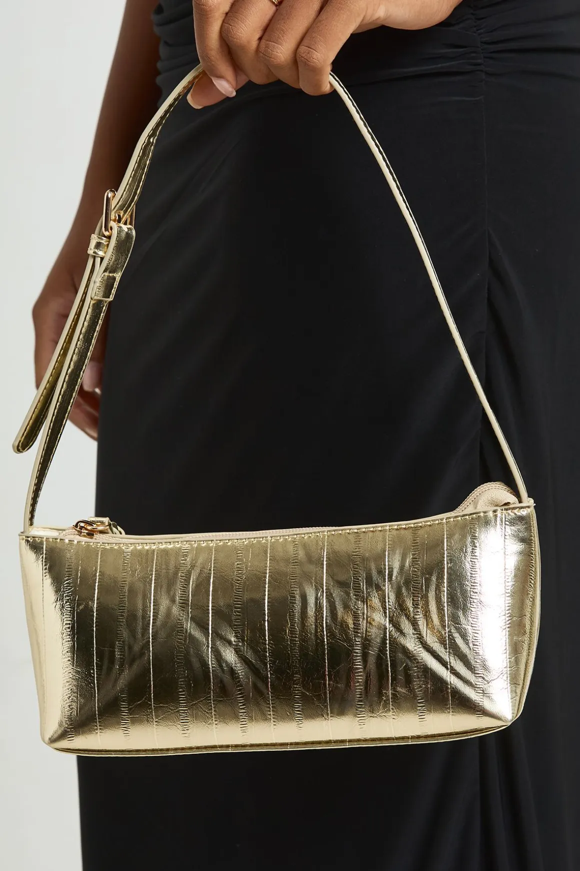 Sac À Bandoulière Mini Texturé Métallisé