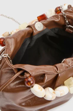 Sac Baril À Poignée Perlée