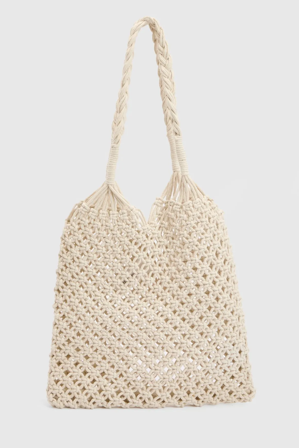 Sac De Plage Au Crochet Avec Anses Tressées