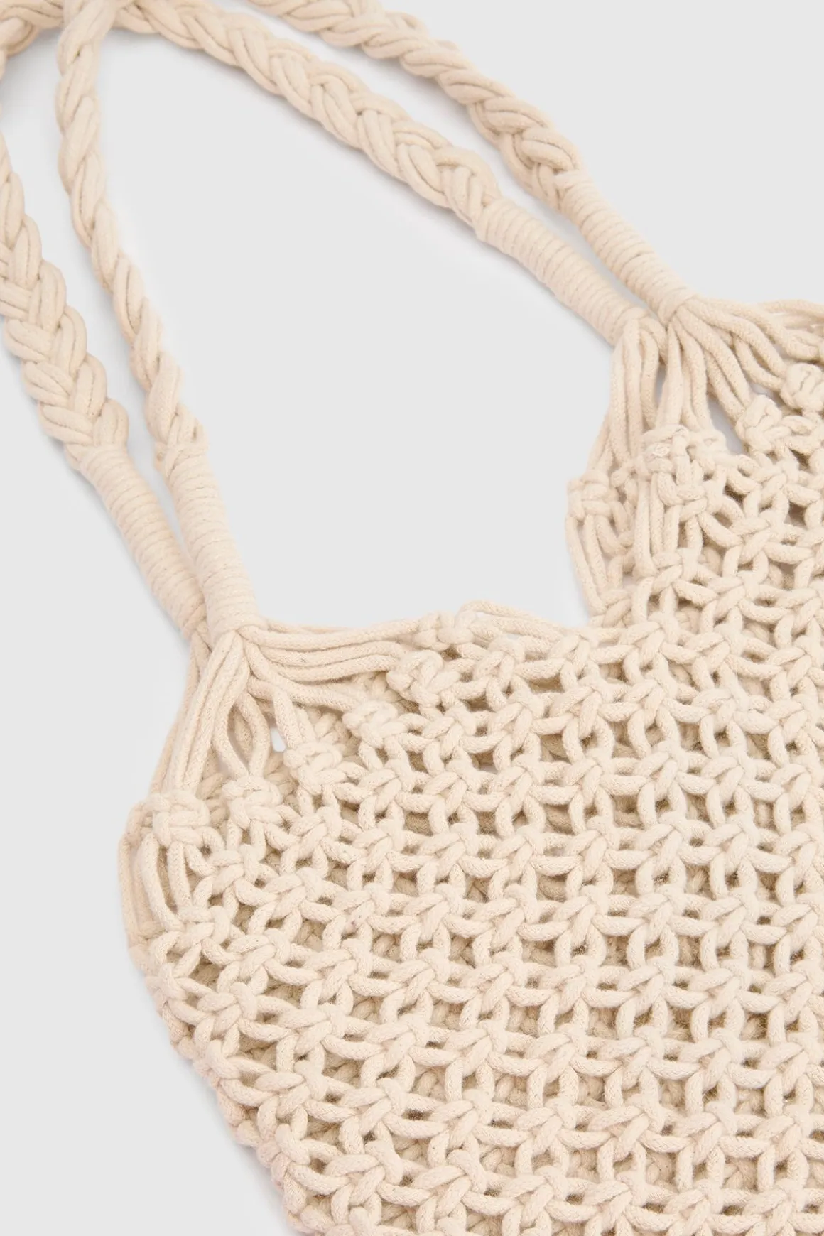 Sac De Plage Au Crochet Avec Anses Tressées
