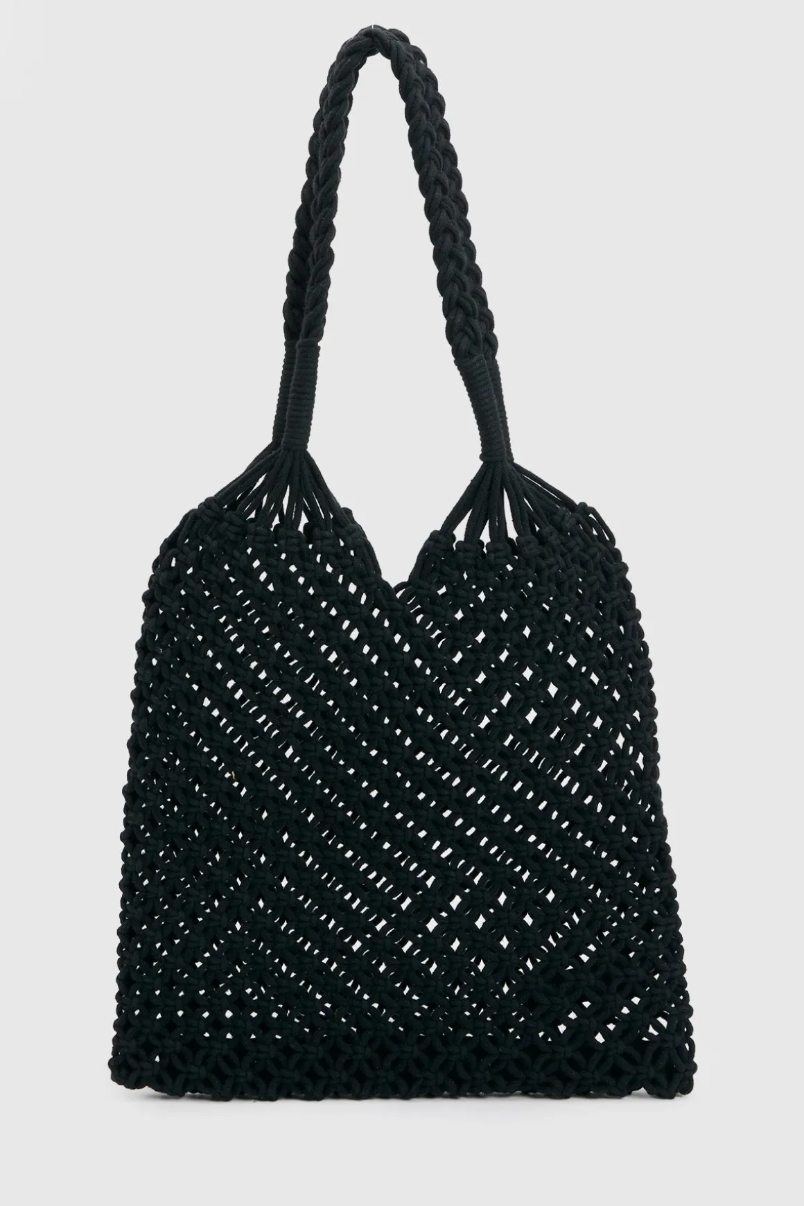 Sac De Plage Au Crochet Avec Anses Tressées