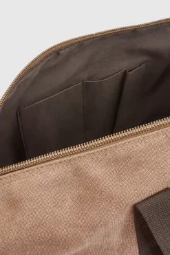 Sac De Voyage En Toile Taupe