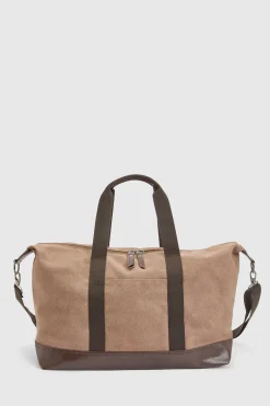 Sac De Voyage En Toile Taupe