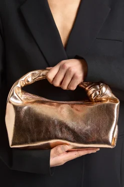 Sac À Main Avec Poignée Nouée Métallisée