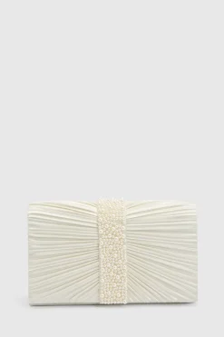 Coast Sac Pochette Dahlia En Satin Plissé Avec Ornement De Perles< Pochettes|Sacs À Main