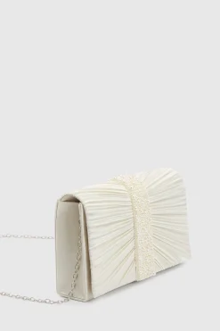 Coast Sac Pochette Dahlia En Satin Plissé Avec Ornement De Perles< Pochettes|Sacs À Main