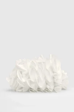 Sac Pochette De Mariée Estelle En Satin À Fleurs Avec Bandoulière