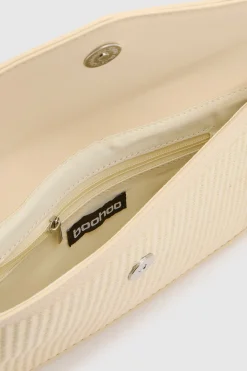 boohoo Sac Pochette En Raphia Contrasté Avec Anse Amovible< Pochettes|Sacs À Main