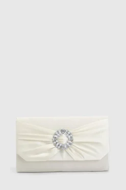 Sac Pochette En Satin Tyla Avec Bordure Ornée De Strass