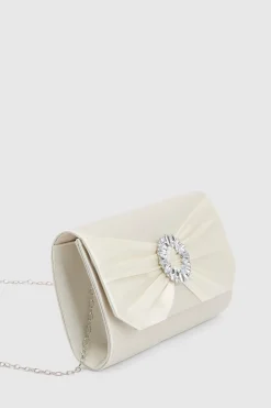 Sac Pochette En Satin Tyla Avec Bordure Ornée De Strass