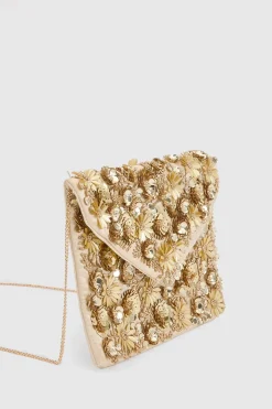 Sac Pochette Enveloppe Maeve À Fleurs Brodées Avec Bandoulière
