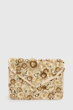 Sac Pochette Enveloppe Maeve À Fleurs Brodées Avec Bandoulière