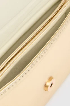 Sac Pochette Métallisé À Rabat Avec Chaîne