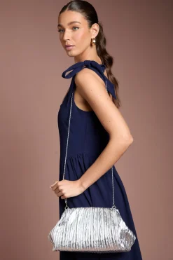Sac Pochette Plissé Métallisé Chêne