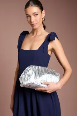 Sac Pochette Plissé Métallisé Chêne